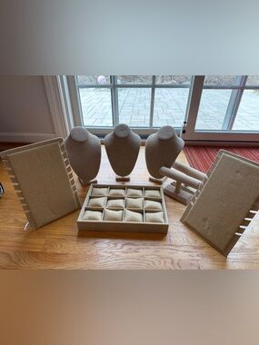 Chloe Beige Jewelry Display and Organizer Set